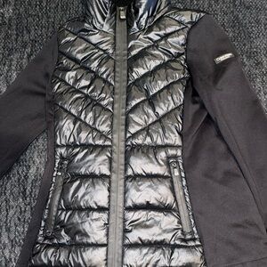Calvin Klein Black Performance Quilted Hybrid Jacket
